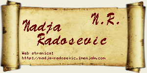 Nadja Radošević vizit kartica